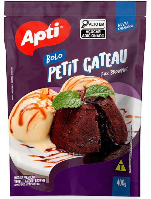 MISTURA PARA BOLO TIPO PETIT GATEAU E BROWNIE 400G APTI