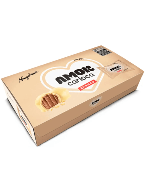 CAIXA DE BOMBOM AMOR CARIOCA BRANCO 200G NEUGEBAUER