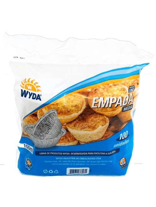FORMA EMPADA DESCARTAVEL MEDIA 100ML COM 100 UNIDADES  WYDA