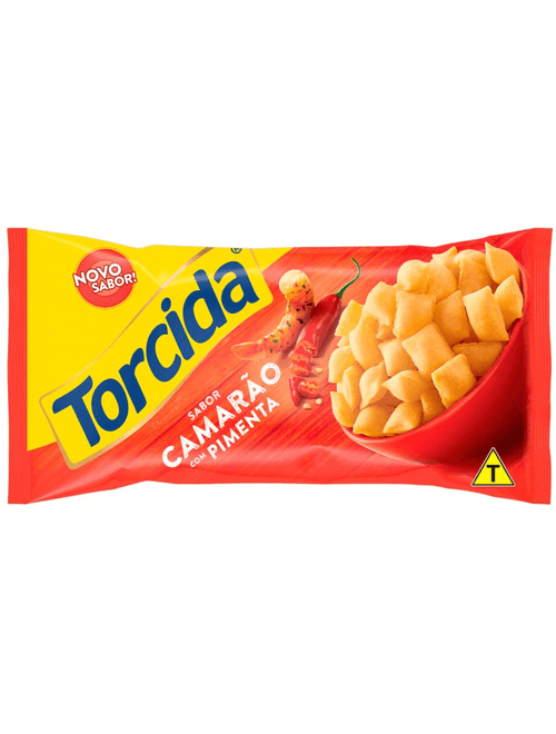 SALGADINHO TORCIDA SABOR CAMARAO COM PIMENTA CONTEM 26 PACOTES DE 35G CADA LUCKY