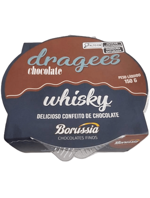 CONFEITO DE CHOCOLATE DRAGEES WHISKY 150G BORUSSIA