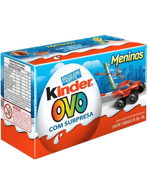 KINDER OVO MENINOS COM 2 UNIDADES DE 20G CADA FERRERO