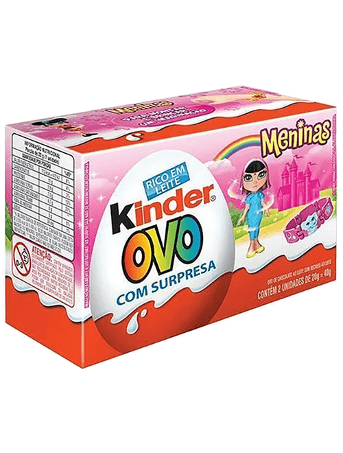 KINDER OVO MENINAS COM 2 UNIDADES DE 20G CADA FERRERO