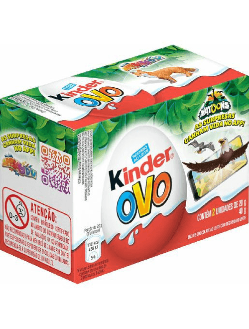 KINDER OVO NATOONS COM 2 UNIDADES DE 20G CADA FERRERO