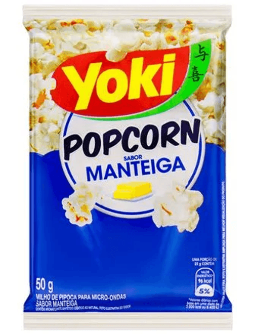 MILHO DE PIPOCA PARA MICRO-ONDAS SABOR MANTEIGA 50G YOKI