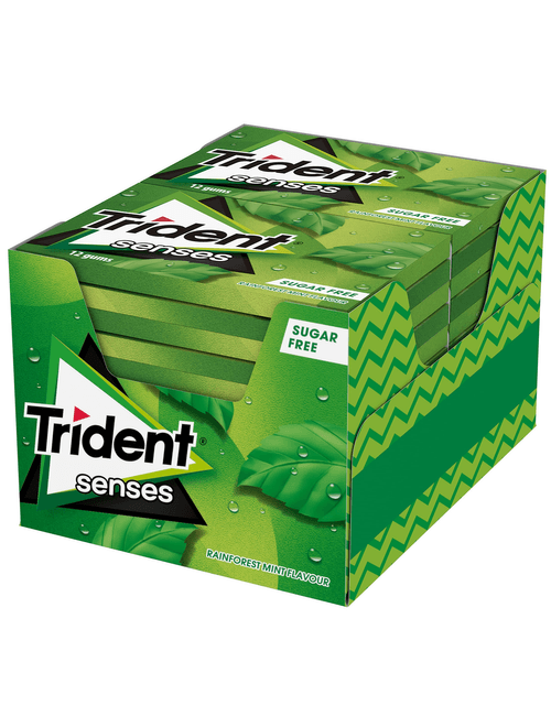 CHICLETE TRIDENT SENSES HORTELA COM 12 UNIDADES DE 23G CADA