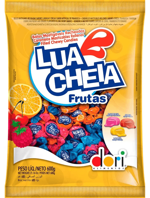 BALA LUA CHEIA 600G FRUTAS DORI