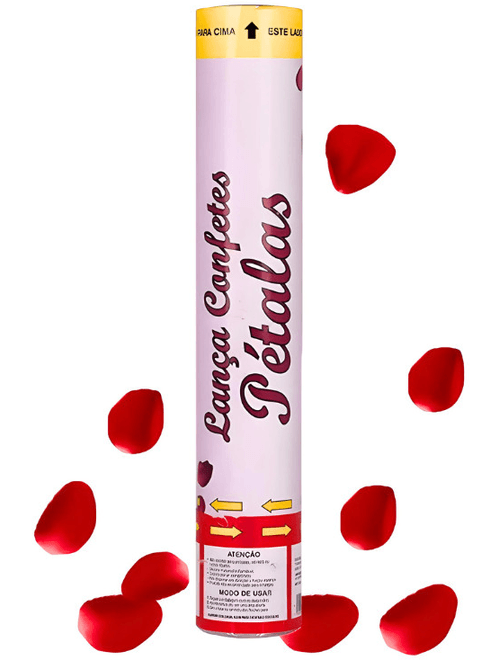 LANCA CONFETE 30CM PETALAS SILVER FESTAS