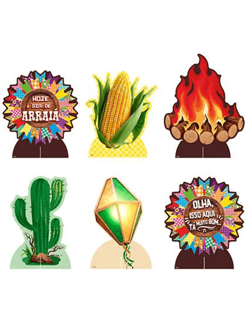 DECORACAO DE MESA ARRAIA COM 6 UNIDADES REGINA