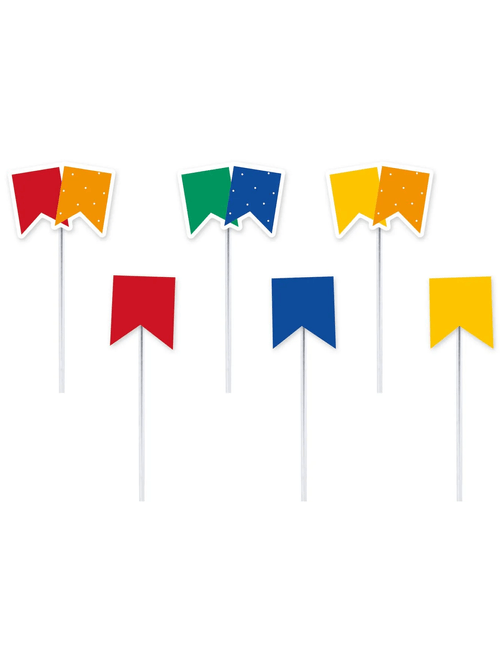 PICK DECORATIVO BANDEIRINHA FESTA JUNINA COM 12 UNIDADES CROMUS