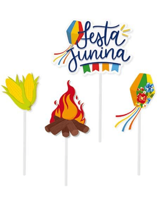 TOPO BOLO ARRAIA BAO DEMAIS COM 4 UNIDADES CROMUS