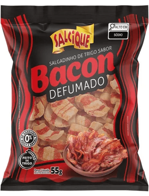 SALGADINHO DE TRIGO SABOR BACON DEFUMADO 55G SALCIQUE