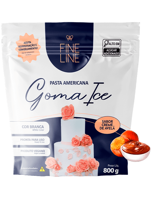 PASTA AMERICANA GOMA ICE CREME DE AVELA 800G FINE LINE