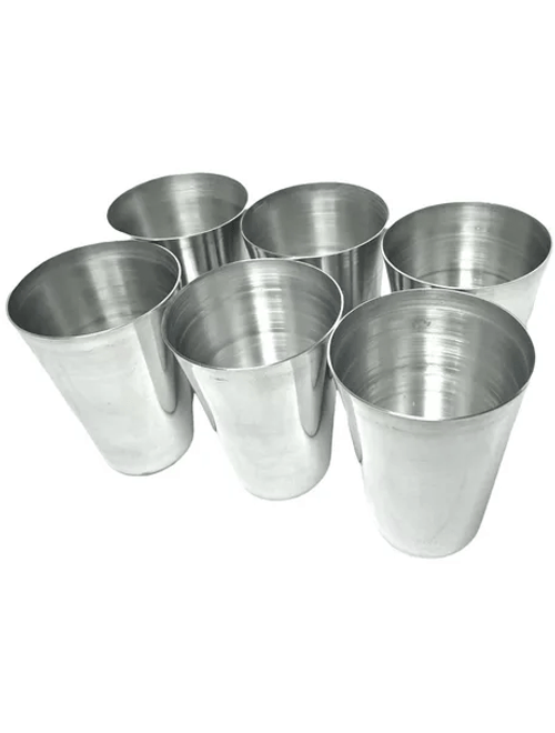 COPO DE ALUMINIO 470ML COM 6 UNIDADES SILVER FESTAS