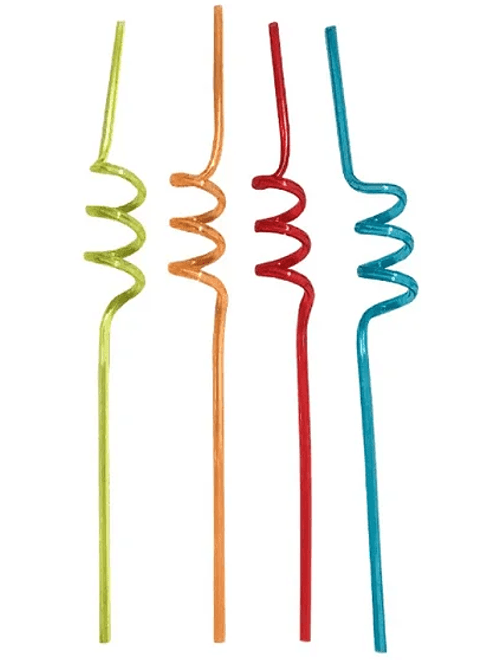 CANUDO ESPIRAL RIGIDO SORTIDO COM 4 UNIDADES SILVER FESTAS