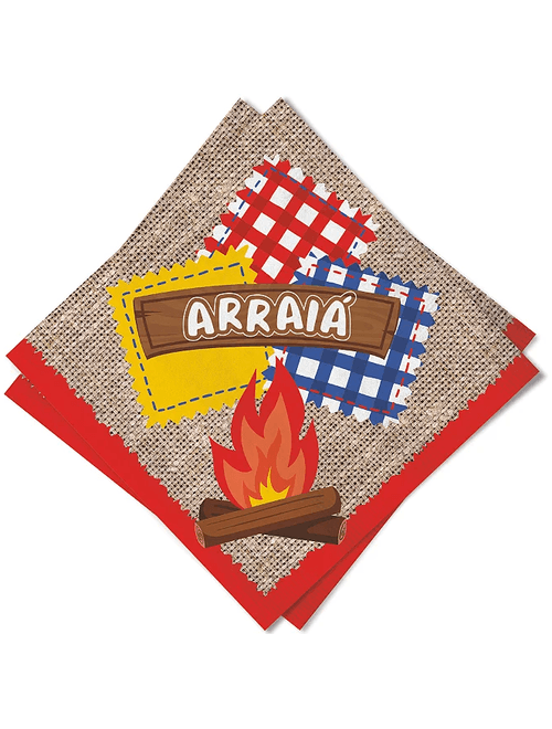 GUARDANAPO 24,5X24,5CM ARRAIA DOS BAO COM 20 UNIDADES CARBER