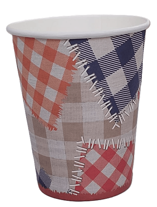 COPO DE PAPEL 240ML XADREZ JUNINO 2 COM 8 UNIDADES CROMUS