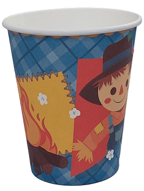 COPO DE PAPEL 240ML QUADRILHA JUNINA COM 8 UNIDADES REGINA