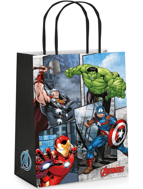 SACOLA DE PAPEL 21,5X15X8CM AVENGERS CROMUS