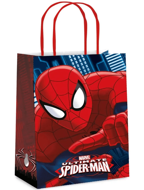 SACOLA DE PAPEL 21,5X15X8CM SPIDER MAN CROMUS