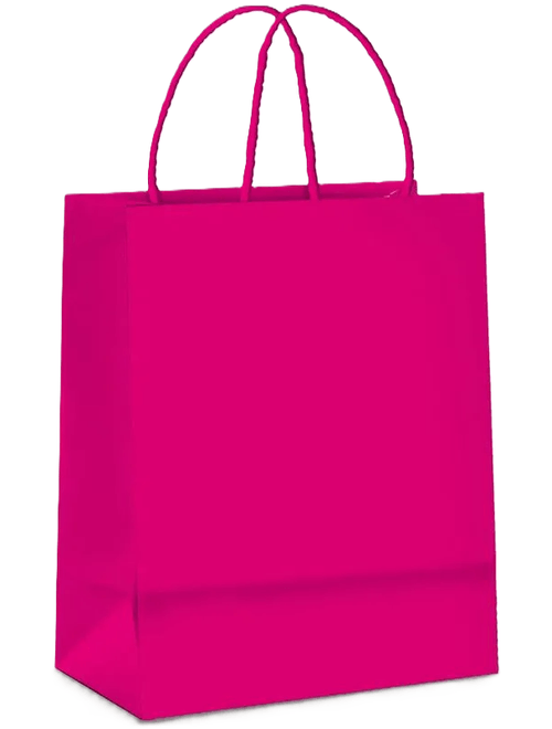 SACOLA DE PAPEL 21,5X15X8CM PINK CROMUS