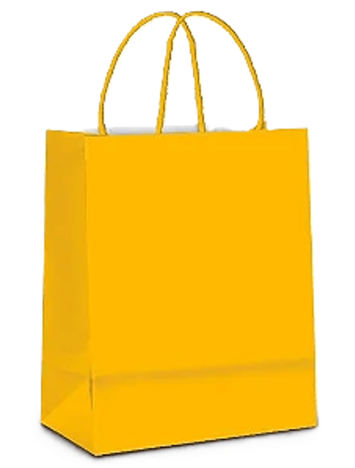 SACOLA DE PAPEL 32X26,5X13CM AMARELO CROMUS