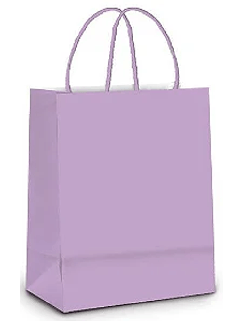 SACOLA DE PAPEL 21,5X15X8CM LILAS CROMUS