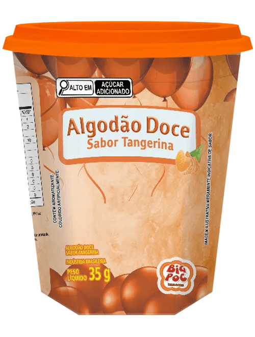 ALGODAO DOCE SABOR TANGERINA 35G BIG POC