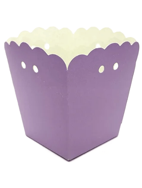 CACHEPOT DE PAPEL LILAS COM 10 UNIDADES FUN FESTA