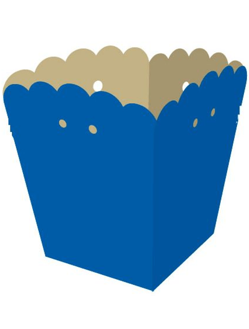 CACHEPOT DE PAPEL PEQUENO AZUL COM 10 UNIDADES FUN FESTA