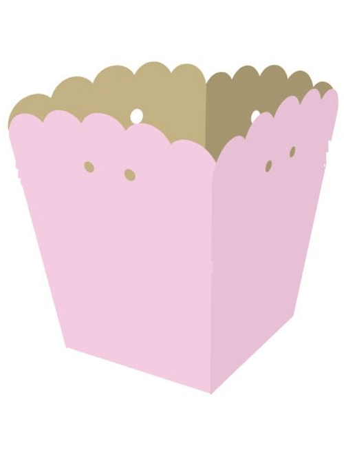 CACHEPOT DE PAPEL PEQUENO ROSA BEBE COM 10 UNIDADES FUN FESTA