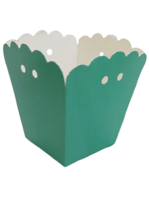 CACHEPOT DE PAPEL PEQUENO VERDE BEBE COM 10 UNIDADES FUN FESTA