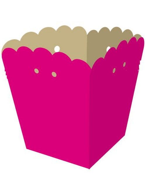 CACHEPOT DE PAPEL PEQUENO ROSA PINK COM 10 UNIDADES FUN FESTA