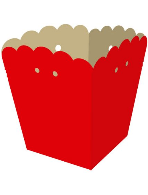 CACHEPOT DE PAPEL VERMELHO COM 10 UNIDADES FUN FESTA