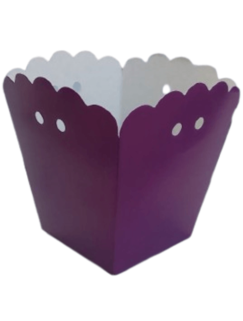 CACHEPOT DE PAPEL PEQUENO VIOLETA COM 10 UNIDADES FUN FESTA
