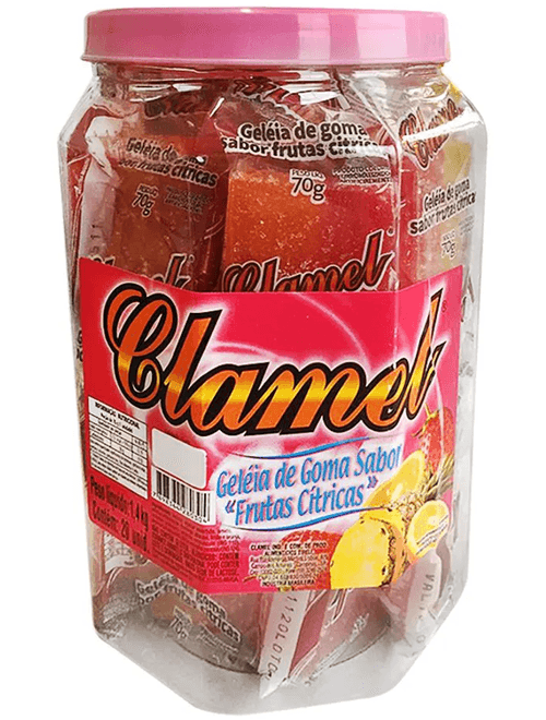 DOCE GELEIA DE GOMA SABOR FRUTAS CITRICAS 1.4KG CLAMEL