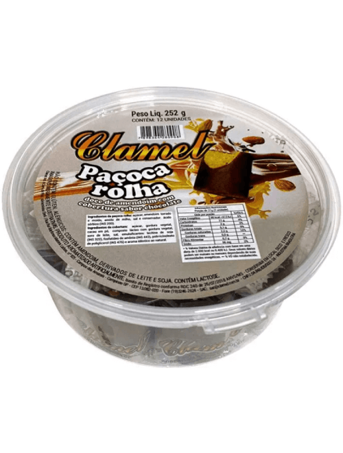 MINI PACOQUINHA COM COBERTURA CHOCOLATE 252G CLAMEL
