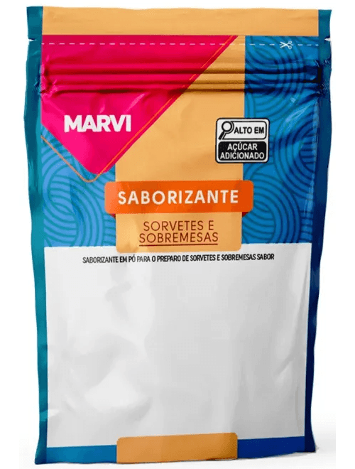 BASE PARA SORVETES E SOBREMESAS CHOCOLATE 80G MARVI