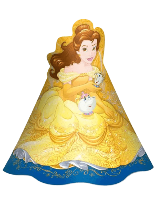 CHAPEU PRINCESA BELA E A FERA COM 8 UNIDADES REGINA