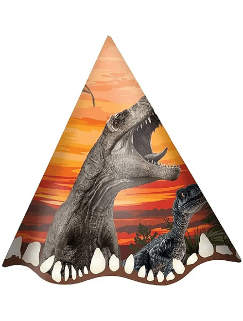 CHAPEU DINOSSAURO COM 8 UNIDADES REGINA