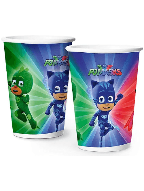 COPO DE PAPEL 180ML PJ MASKS 2 COM 8 UNIDADES REGINA