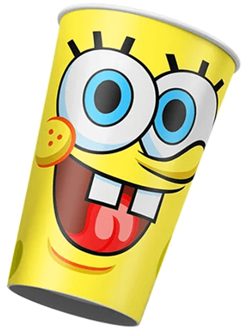 COPO DE PAPEL 180ML BOB ESPONJA COM 8 UNIDADES REGINA