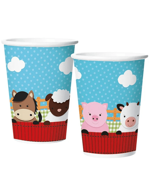 COPO DE PAPEL 180ML FAZENDINHA COM 8 UNIDADES REGINA