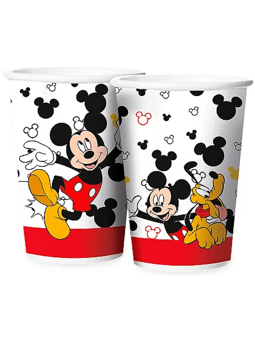 COPO DE PAPEL 180ML MICKEY MOUSE COM 8 UNIDADES REGINA