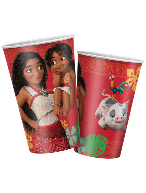 COPO DE PAPEL 180ML MOANA 2 COM 8 UNIDADES REGINA