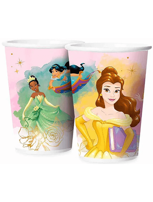 COPO DE PAPEL 180ML PRINCESAS DISNEY COM 8 UNIDADES REGINA