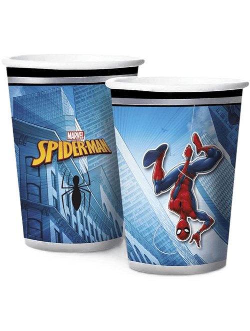 COPO DE PAPEL 180ML SPIDER MAN ANIMACAO COM 8 UNIDADES REGINA