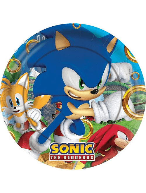 PRATO DE PAPEL REDONDO 18CM SONIC COM 8 UNIDADES REGINA