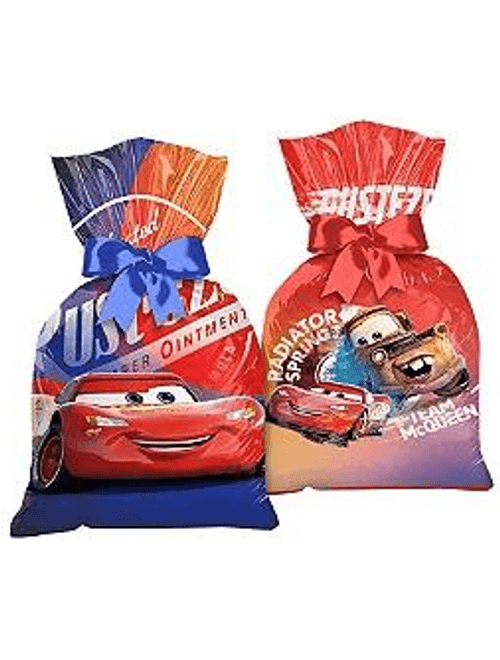SACOLA PLASTICA DISNEY CARROS COM 8 UNIDADES REGINA