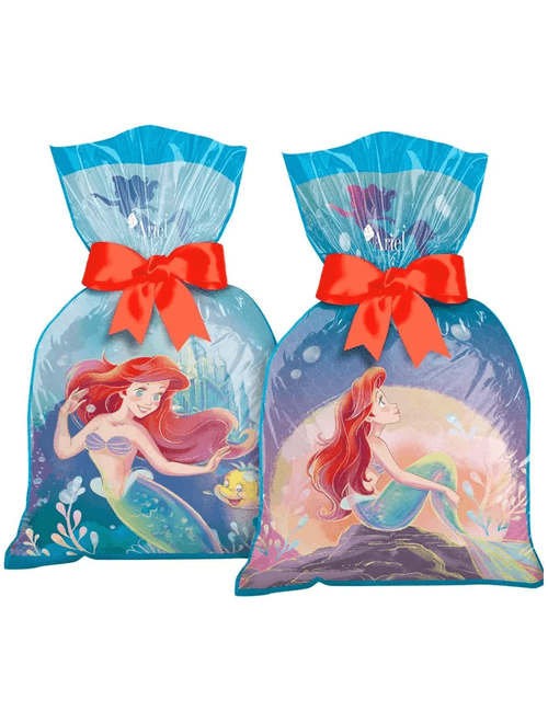 SACOLA PLASTICA ARIEL DISNEY COM 8 UNIDADES REGINA